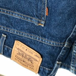 Vintage Orange Tab Levi’s Jeans, Men’s W 34 L 33